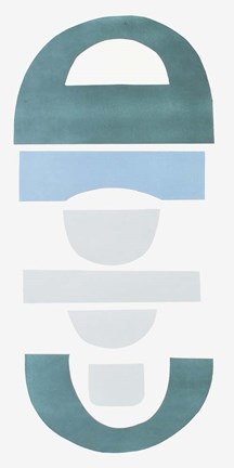 Framed Primary Tribal Shapes III Print