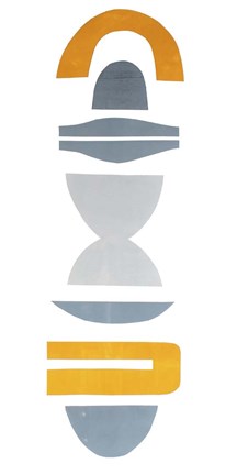 Framed Primary Tribal Shapes VI Print