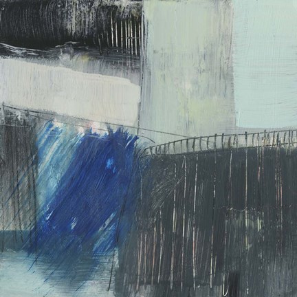 Framed Cobalt Swipe II Print