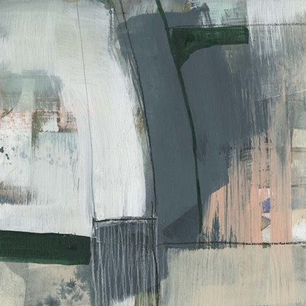 Framed Collaged Plains I Print