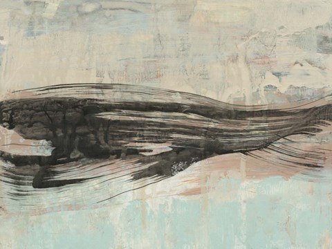 Framed Ebony Ribbon I Print