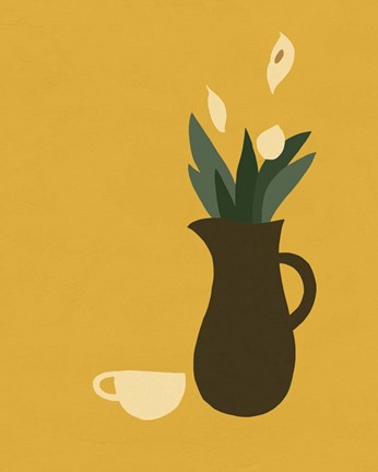 Framed Mod Peace Lily I Print