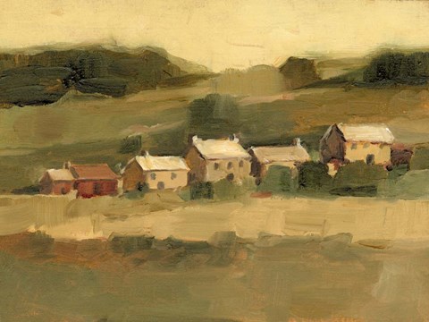 Framed Hillside Sunset I Print