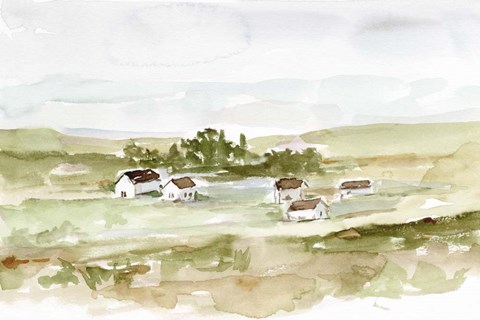 Framed Farm Valley II Print