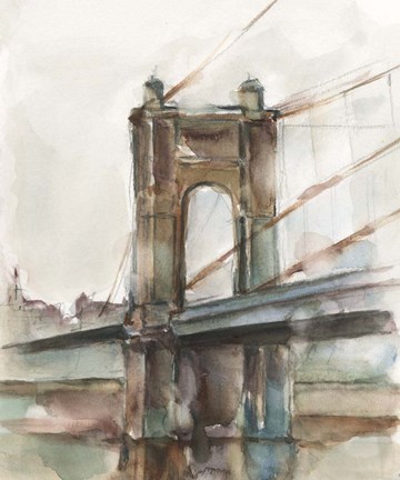 Framed Bridge at Sunset I Print