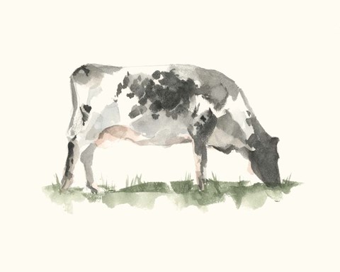 Framed Grazing Farm Animal I Print