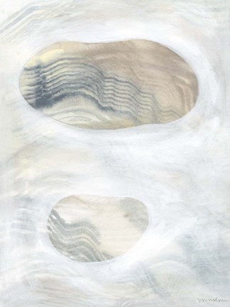 Framed Neutral River Rocks II Print