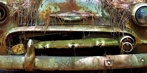 Framed Car Graveyard V Print