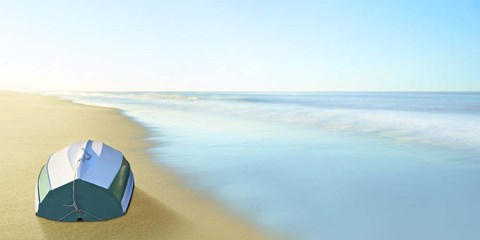 Framed Boat on a Beach II Print