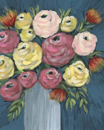 Framed Loose Floral I Print