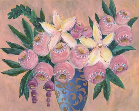 Framed Floral Dujour I Print