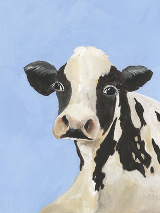 Framed Cow-don Bleu III Print