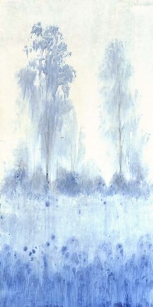 Framed Blue Focus I Print