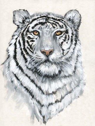 Framed White Tiger II Print