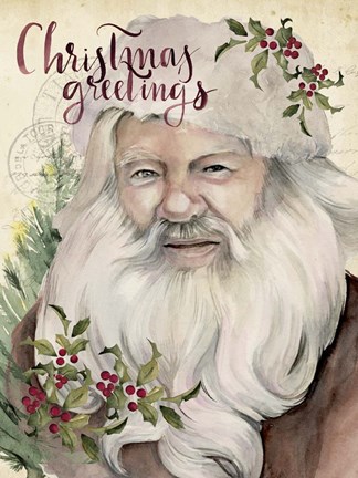 Framed Christmas Greetings I Print