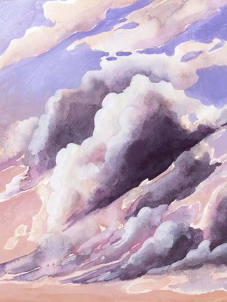 Framed Amethyst Cumulus I Print