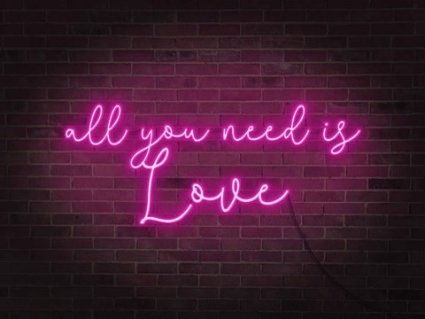 Framed Neon Love I Print