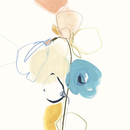 Framed Contour Garden II Print