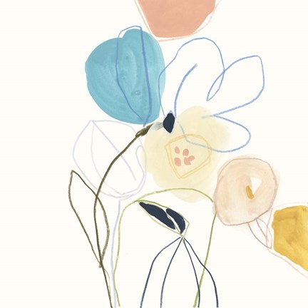 Framed Contour Garden III Print