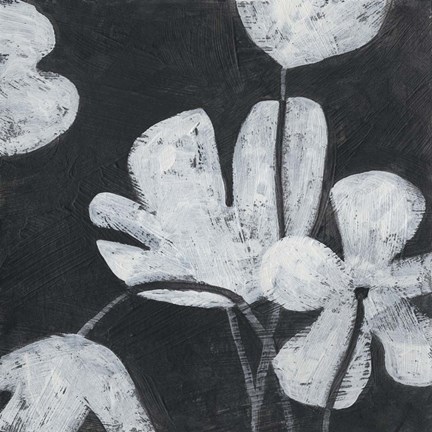 Framed Monochrome Meadow I Print