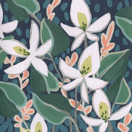 Framed Night Garden II Print