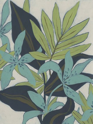 Framed Jungle Blues I Print