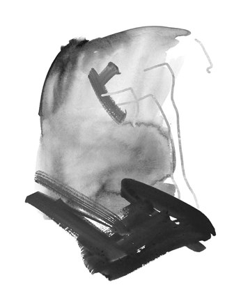 Framed Black &amp; Grey Collide IV Print