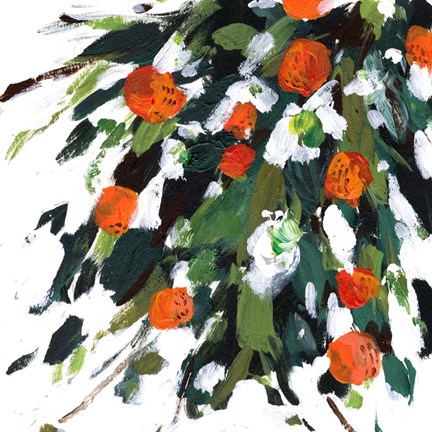 Framed Ripe Tangerines II Print