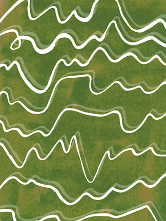 Framed Lemongrass Mountain I Print