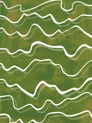 Framed Lemongrass Mountain II Print