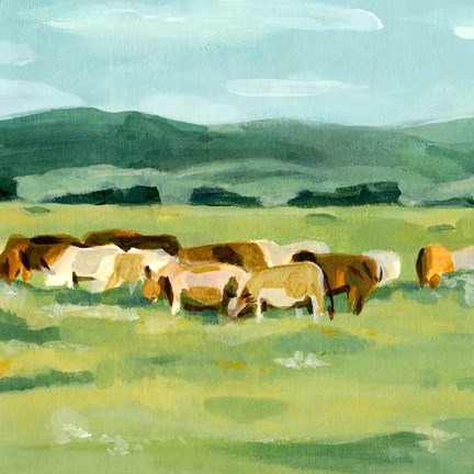 Framed Rural Fields II Print