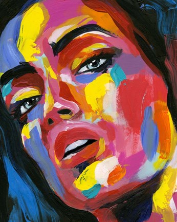 Framed Prismatic Pout I Print