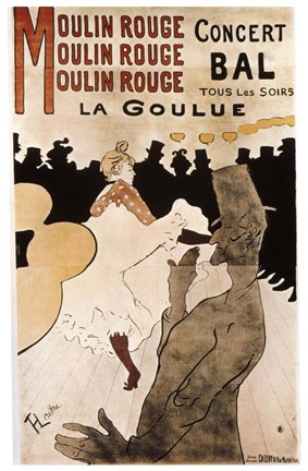 Framed La Goulue au Moulin Rouge, 1892 Print