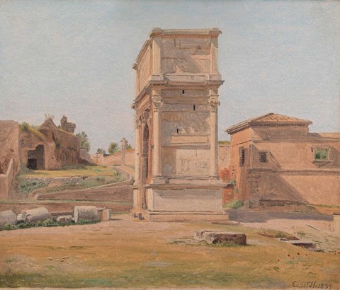 Framed Arch of Titus in Rome, 1839 Print