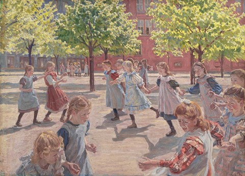 Framed Playing Children, 1907-1908 Print
