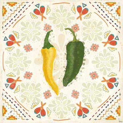 Framed Tex Mex Fiesta III Print