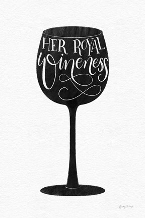 Framed Wineness BW Print