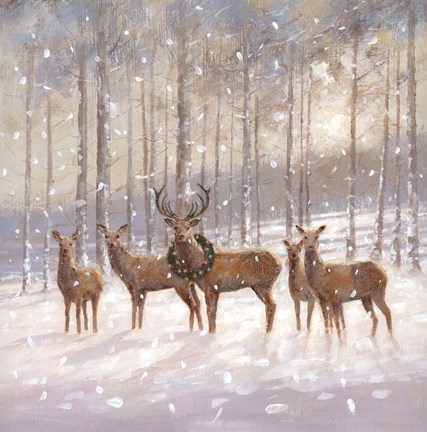 Framed Snow Family Print