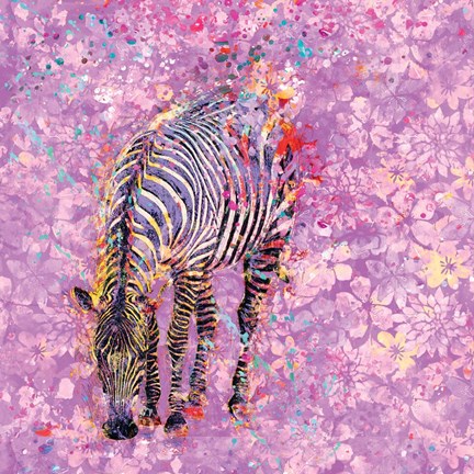 Framed Crazy Zebra II Print