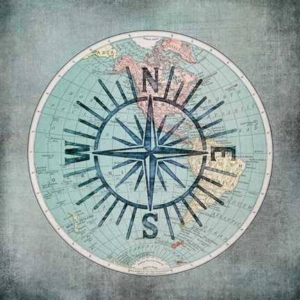 Framed Western Hemisphere Print