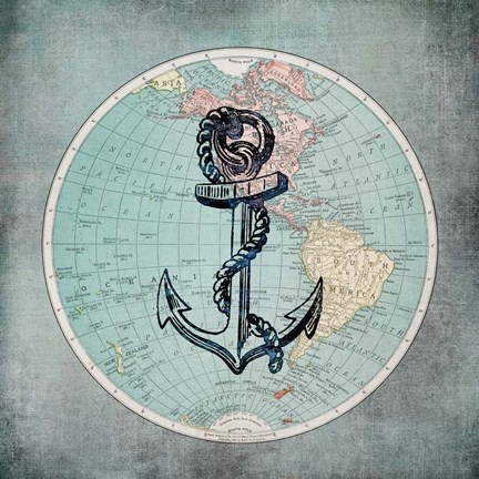 Framed Western Hemisphere II Print