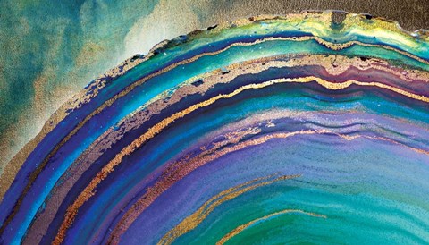 Framed Rainbow Agate Island Print