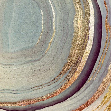 Framed Grey Marble Swirl Print