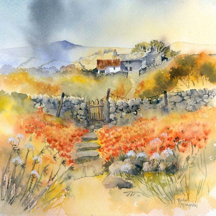 Framed Through the Poppies Print