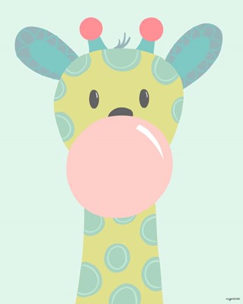 Framed Kid Giraffe Print