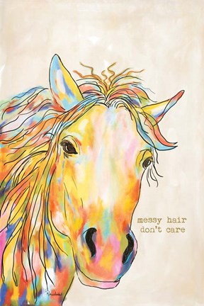 Framed Messy Hair Print