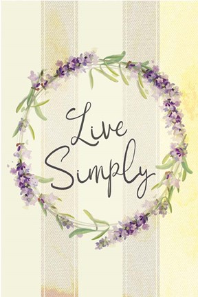 Framed Live Simply Lavender Print