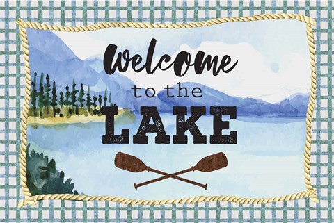 Framed Welcome to the Lake Print