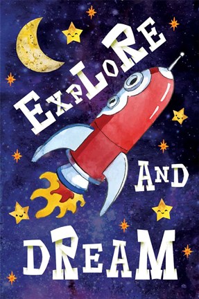 Framed Explore and Dream Print