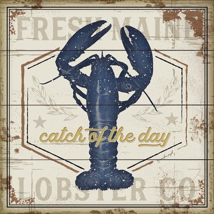 Framed Fresh Maine Lobster Co. Print